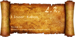 Linzer Kabos névjegykártya